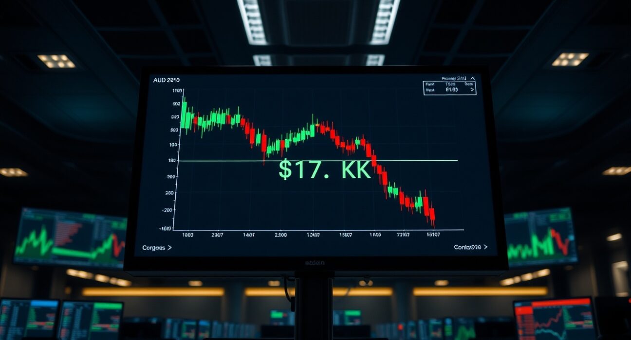 Financial screen showing AUD net short positions at -$17.7K