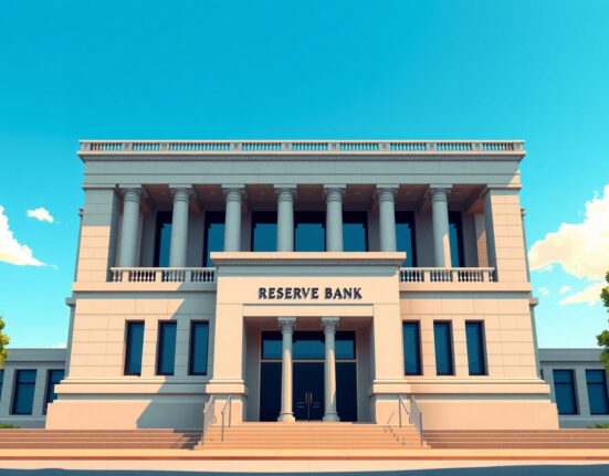 Reserve Bank of Australia building in Sydney, representing AUD and RBA policy decisions after softer inflation data
