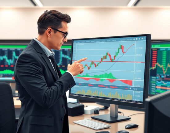 Financial analyst examines AUD/USD bullish breakout chart for Societe Generale forecast.