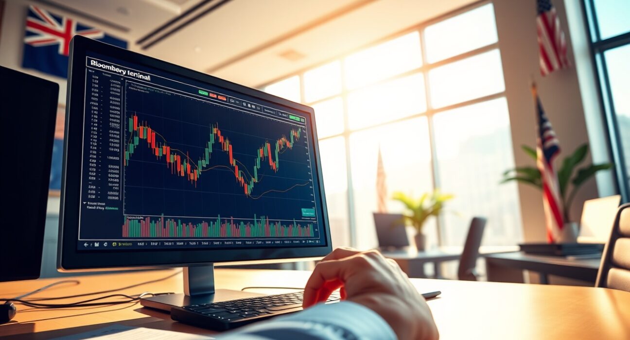 Professional forex trading analysis of AUD/USD currency pair showing technical patterns and market data
