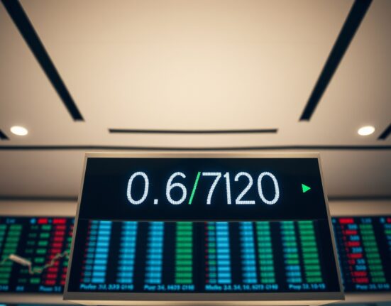 Digital trading screen showing AUD/USD exchange rate with upward movement, reflecting currency market activity.