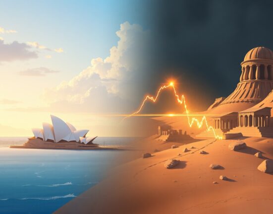 AUD/USD currency pair falling as US Dollar strengthens during Middle East geopolitical tensions