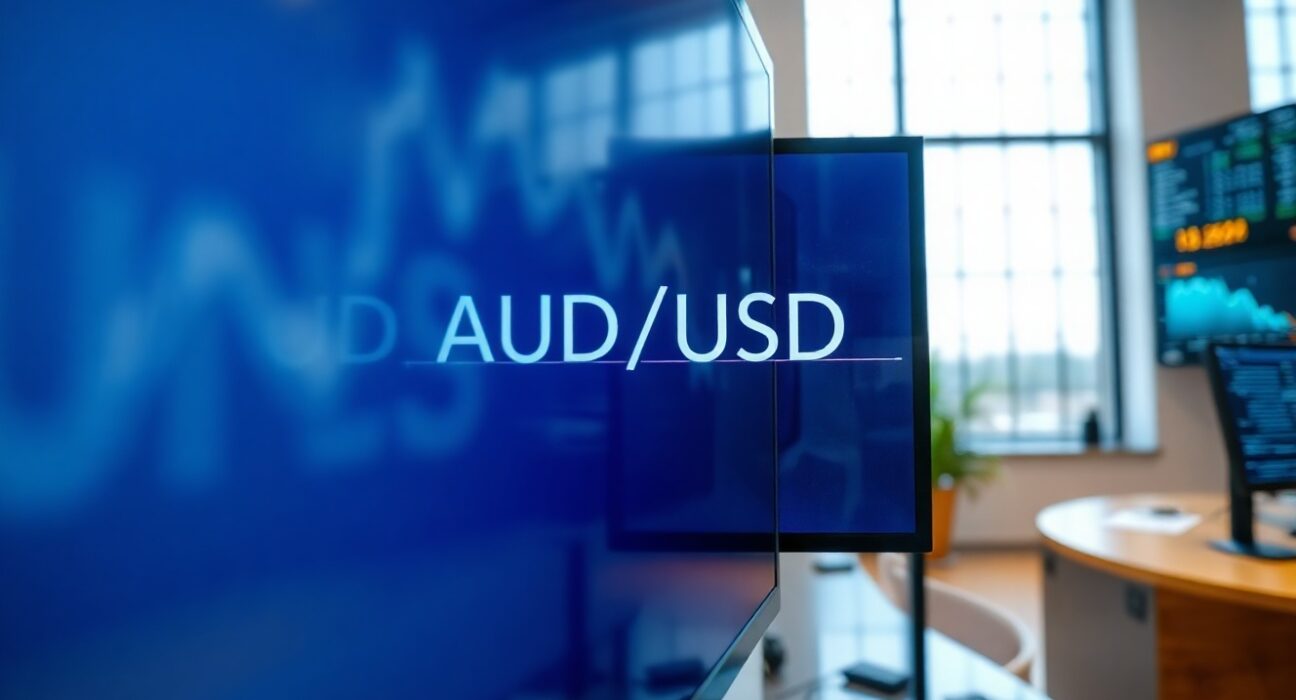 AUD/USD exchange rate flat on trading screen ahead of US ADP labor data release