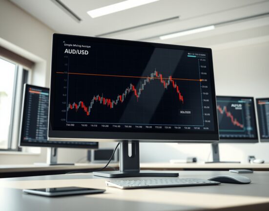 AUD/USD forecast chart showing price rebounding from the 100-day SMA toward the 0.6950 resistance level.
