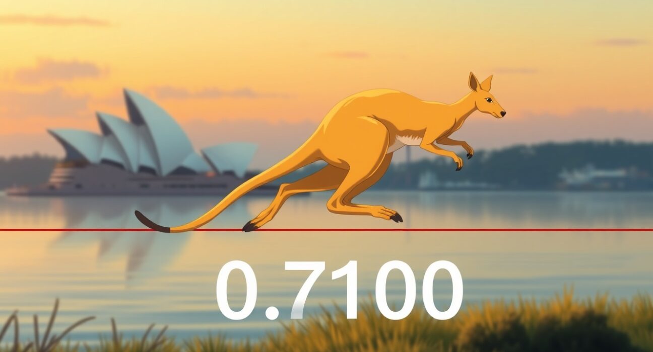 AUD/USD technical analysis showing bullish momentum above 0.7100 resistance level