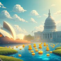 Analysis of AUD/USD forecast increase due to RBA and Federal Reserve policy divergence impacting currency markets.