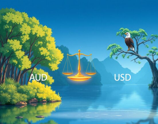 AUD/USD currency pair analysis showing stability against US Dollar despite PPI data.