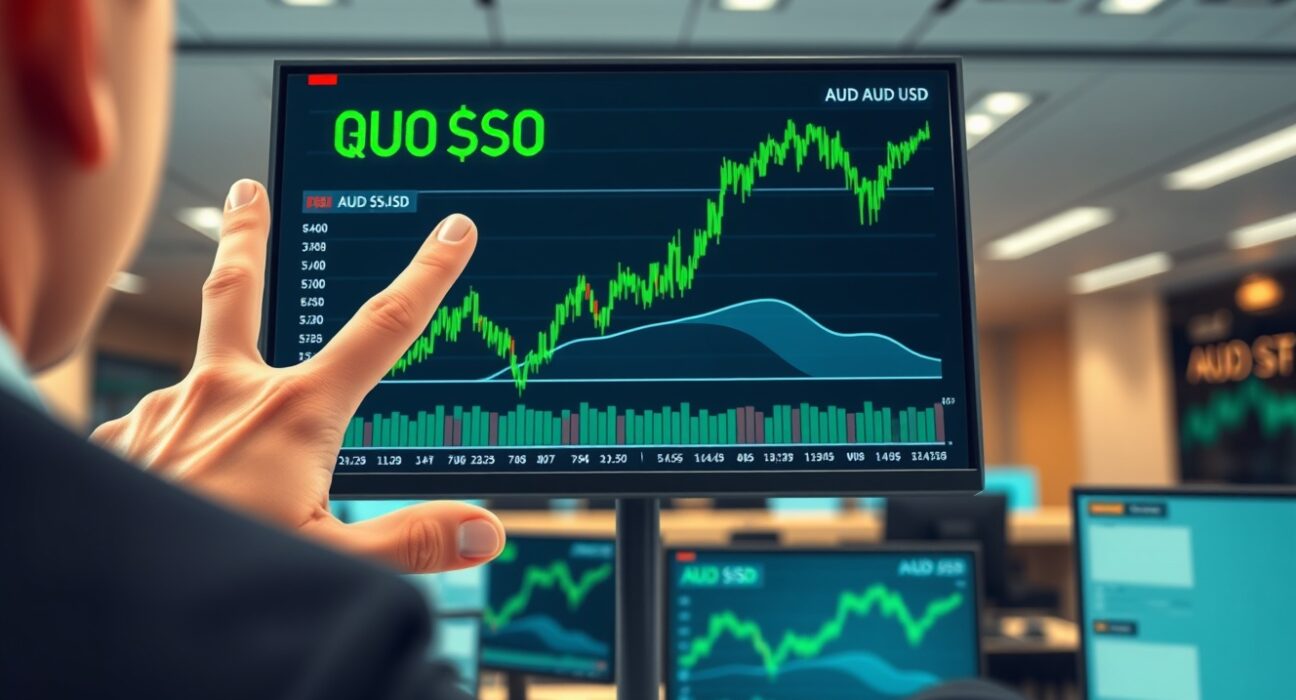 AUD/USD currency pair chart showing recovery as Iran peace talks impact forex markets