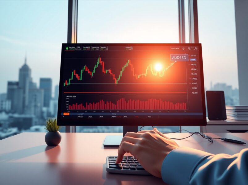 AUD/USD price forecast chart near 0.7160 after Australian CPI data release, with focus on Fed policy decision.