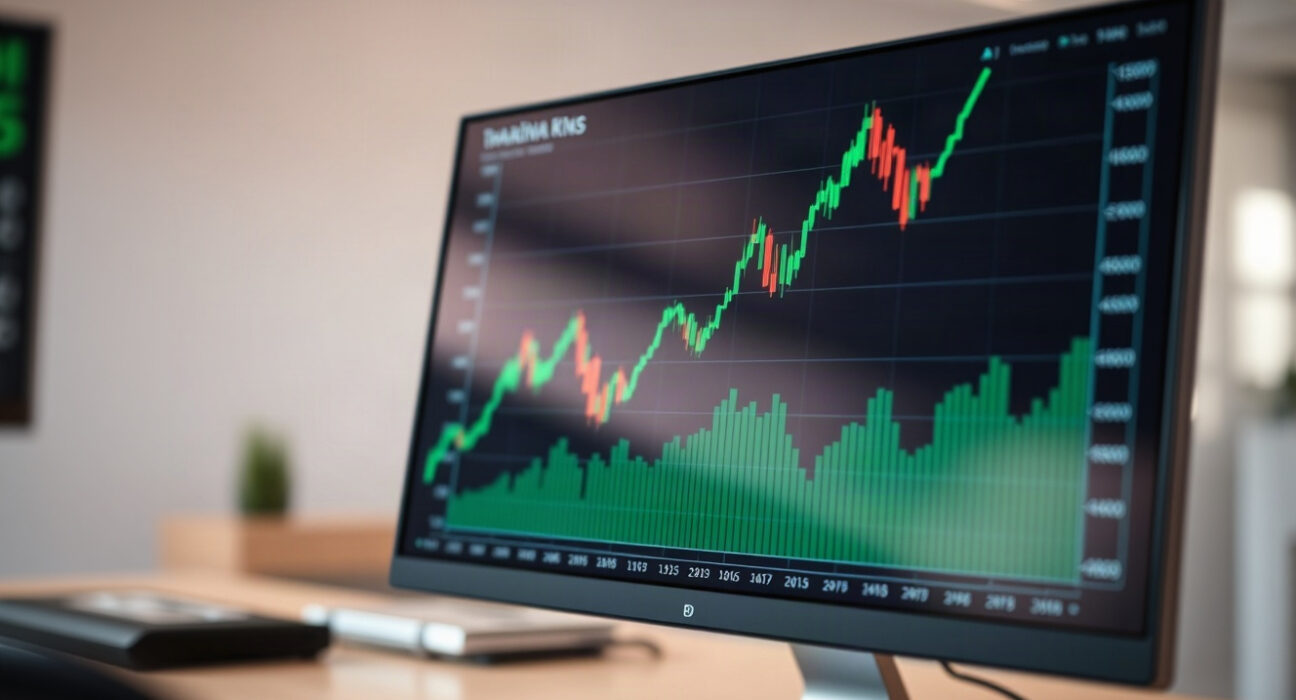 AUD/USD price chart showing an upward breakout trend