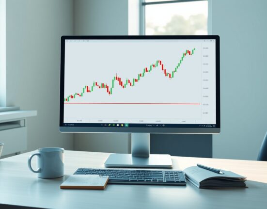 Professional analysis of the AUD/USD forex pair shifting from rally to range phase on a trading desk chart.