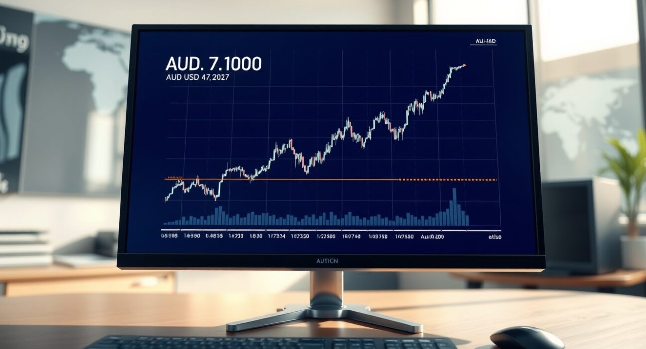 AUD/USD forex chart rallying above 0.7100 on news of US-Iran diplomatic talks.