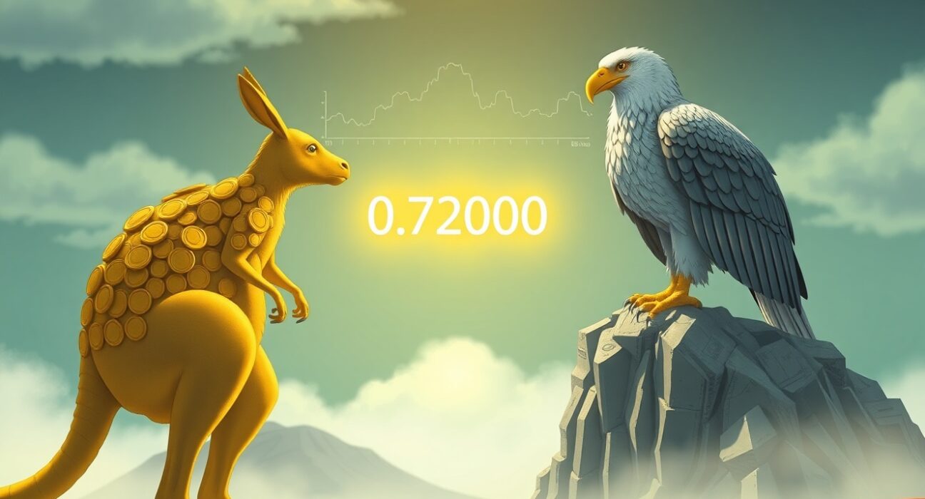 AUD/USD currency pair analysis showing RBA and Federal Reserve policy clash impacting the exchange rate.