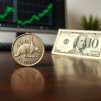 AUD/USD rises as Chinese business activity data strengthens the Australian dollar against a weaker US dollar in forex markets.