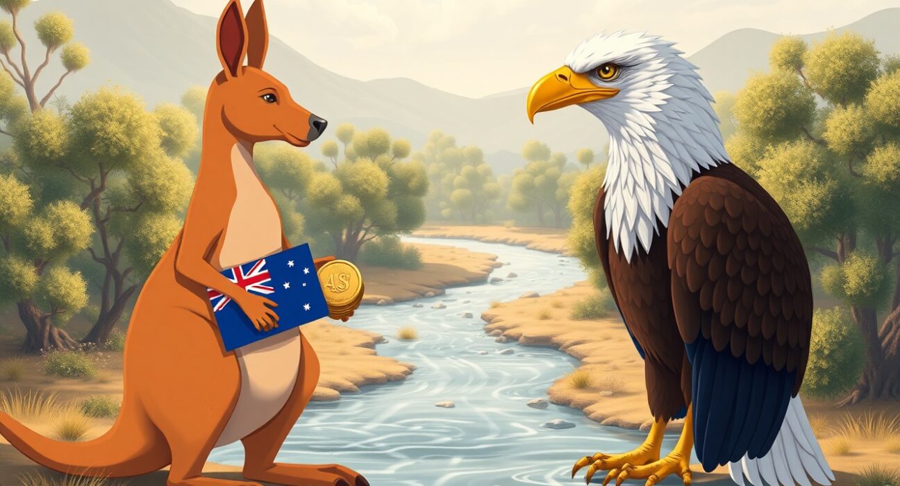 Australian Dollar versus US Dollar exchange rate analysis with GDP data impact