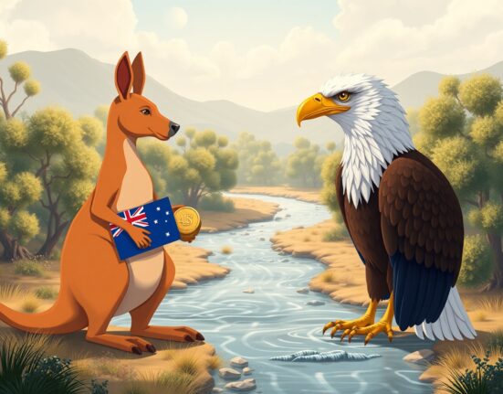 Australian Dollar versus US Dollar exchange rate analysis with GDP data impact