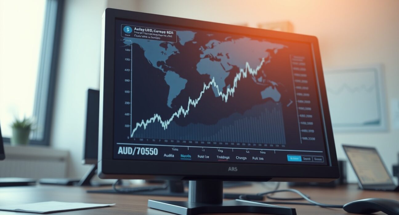 AUD/USD forex chart surging past 0.7050 following Trump's decision to suspend Iran strikes.