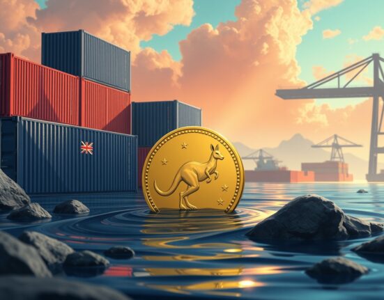 AUD/USD currency pair impacted by Trump's 2025 tariff decision and global trade uncertainty.