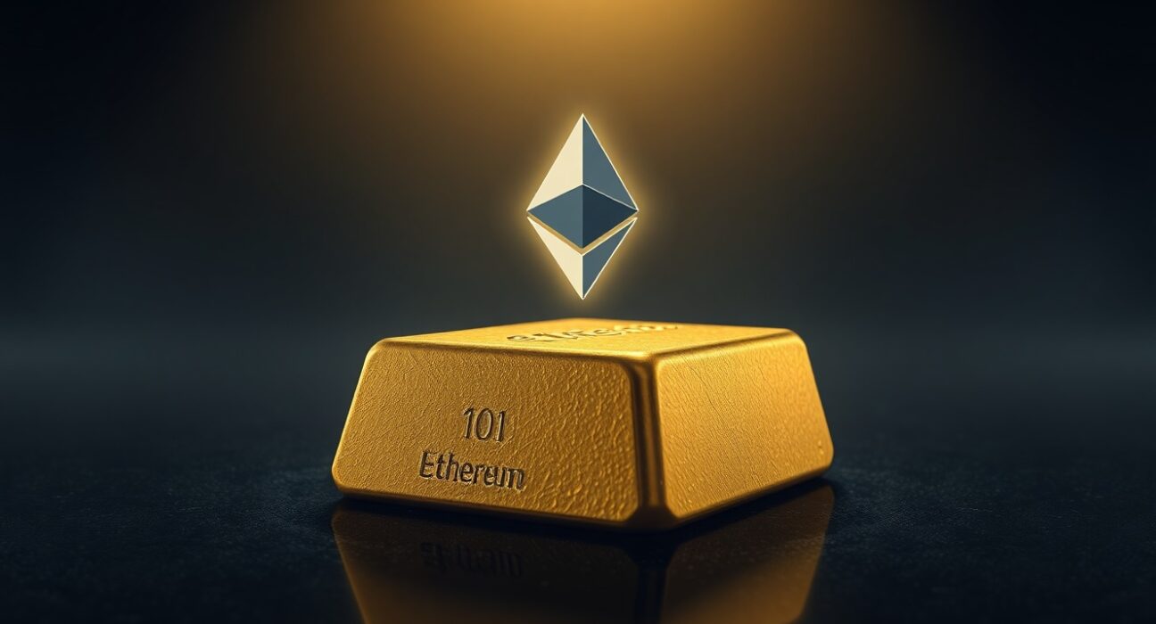 Gold bar representing the Aurise Foundation XAUE token, a yield-bearing digital asset backed by Tether Gold reserves.