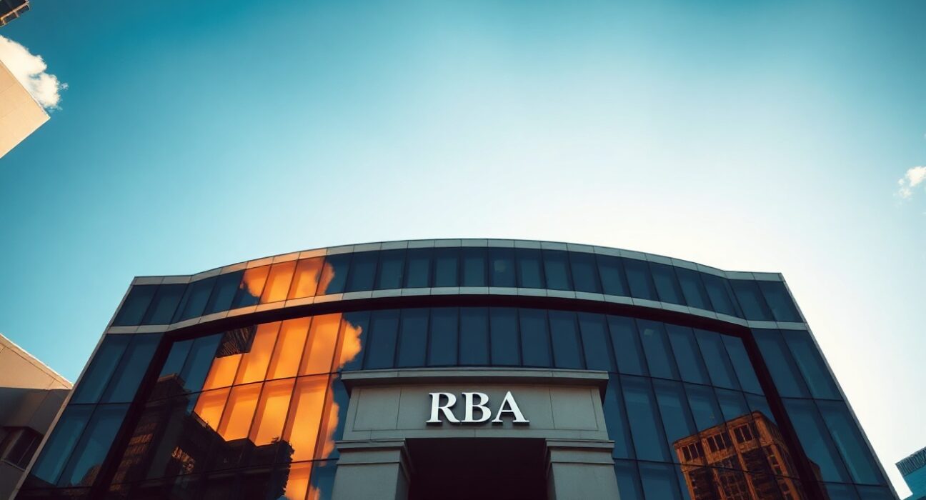 Reserve Bank of Australia building in Sydney during golden hour
