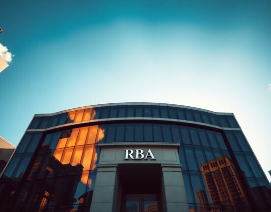 Reserve Bank of Australia building in Sydney during golden hour