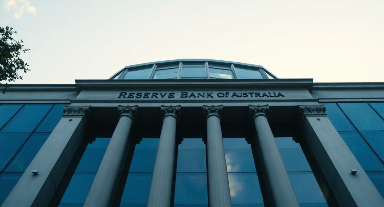 Reserve Bank of Australia building in Sydney on a clear morning, representing monetary policy and inflation analysis.