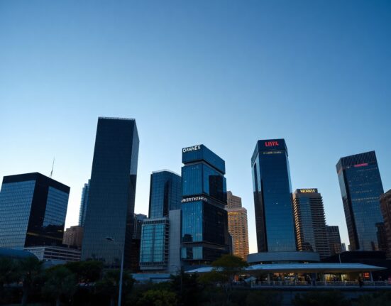 Australia private sector credit growth June 2025 – financial district skyline at dusk