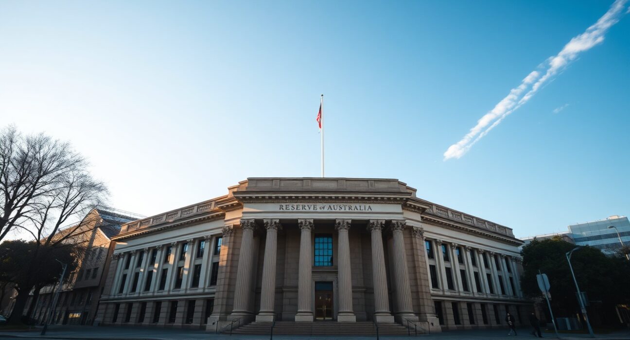 Reserve Bank of Australia building in Sydney on a clear day