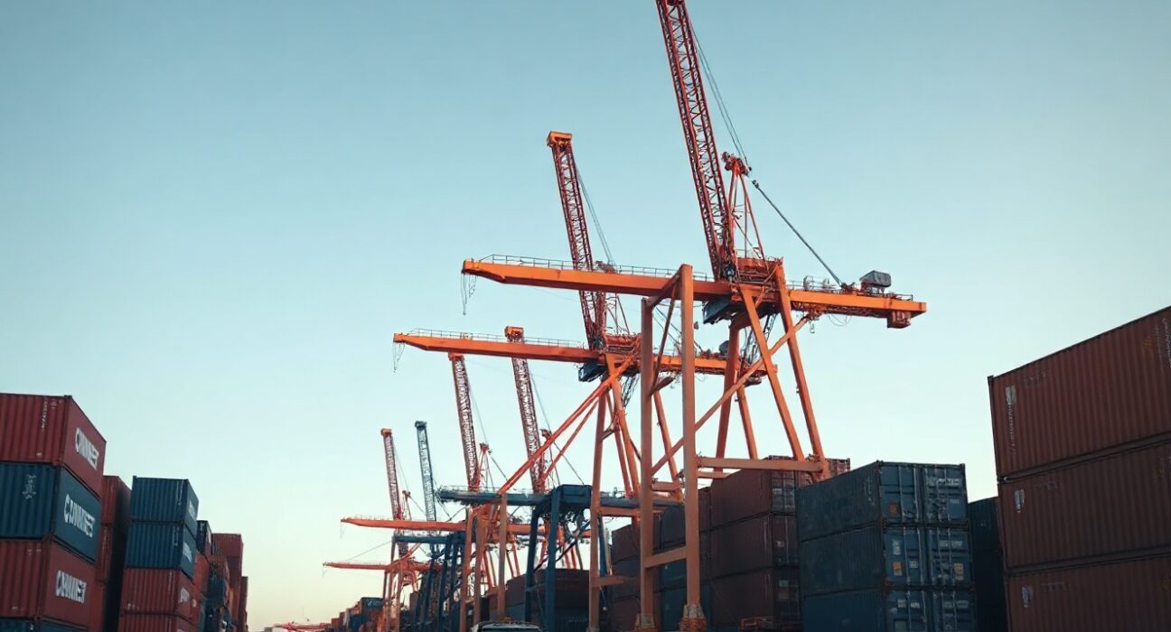 Container port in Australia, representing trade activity