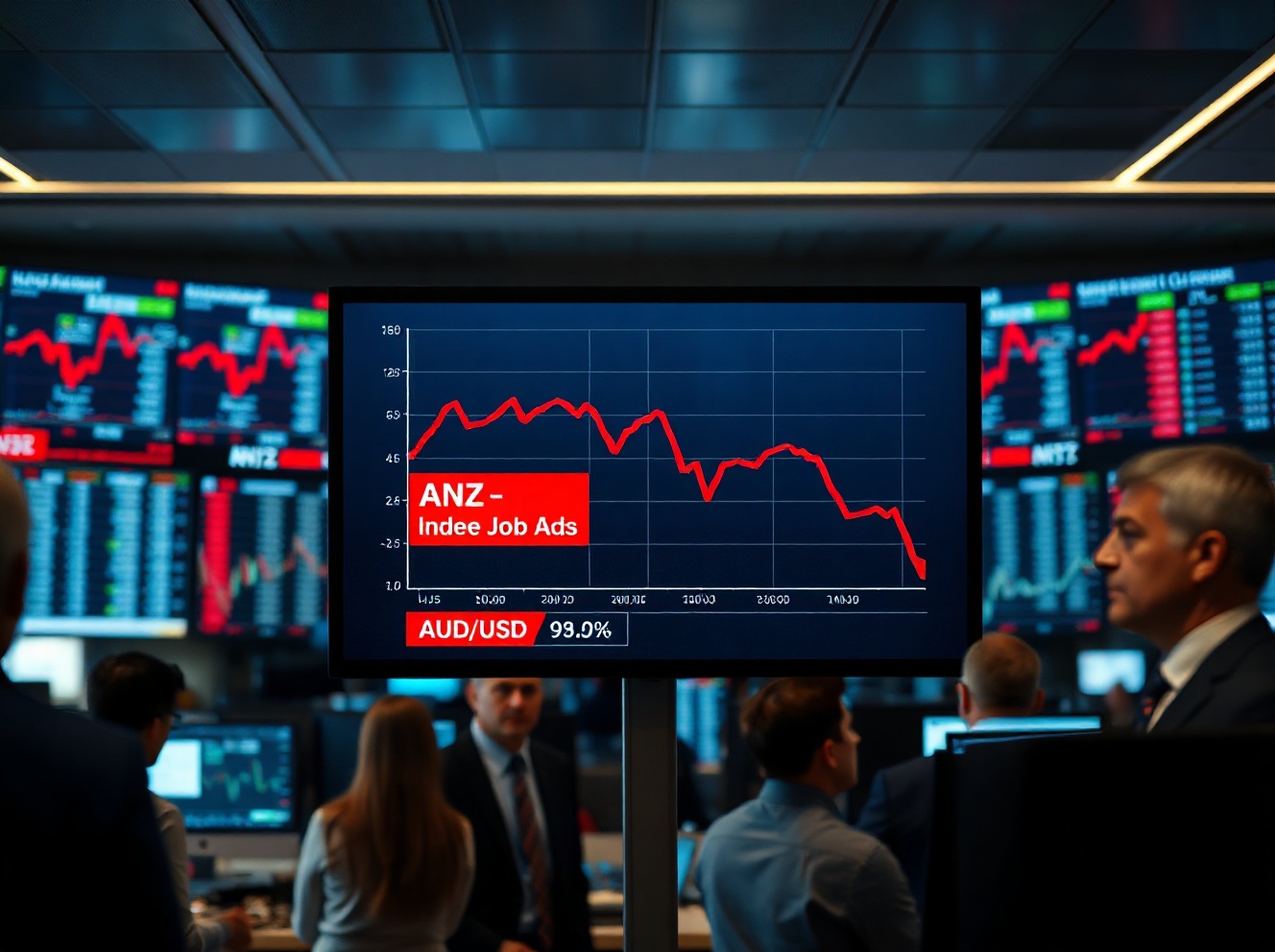 Dolar australijski słabnie, a liczba ogłoszeń o pracę ANZ-Indeed spada w czerwcu