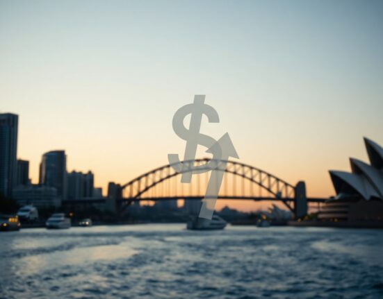 Australian dollar decline ahead of China CPI data, financial district scene