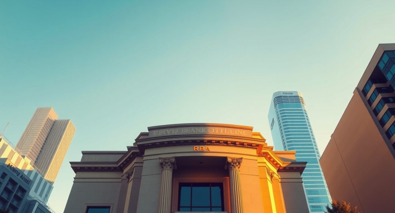 Reserve Bank of Australia building in Sydney representing monetary policy and Australian Dollar gains
