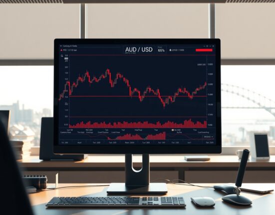 Australian Dollar trading analysis with AUD/USD charts amid Middle East conflicts and job data anticipation