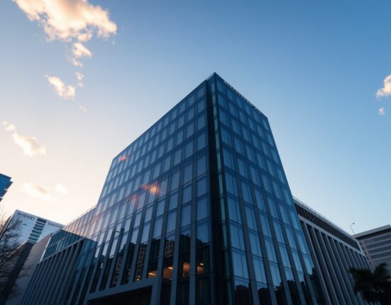 Reserve Bank of Australia building in Sydney on a clear morning