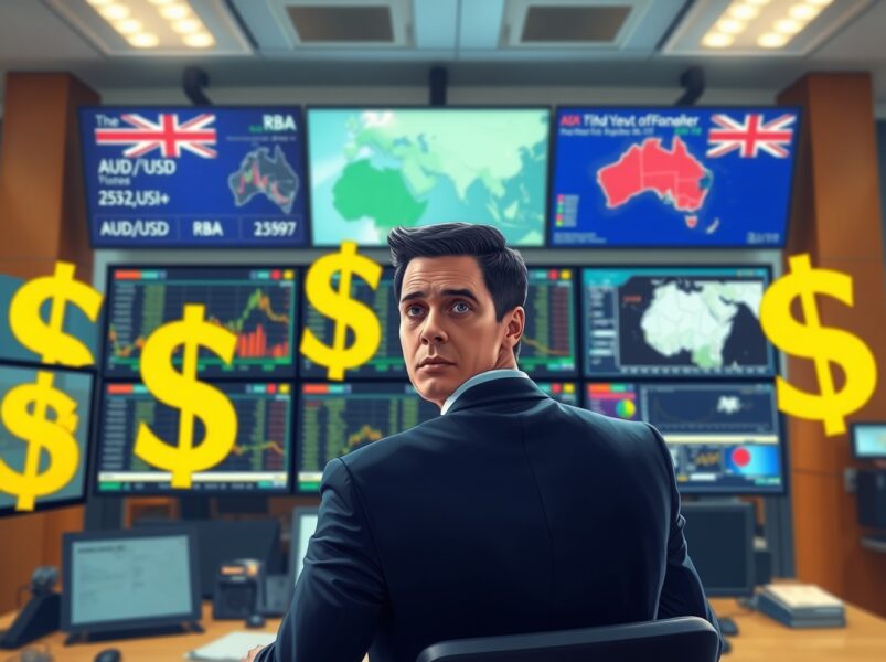 Australian Dollar trading analysis showing RBA rate hike impact versus Middle East tensions in currency markets