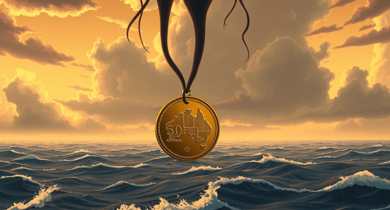 Australian Dollar value declining due to Middle East geopolitical crisis and risk aversion.