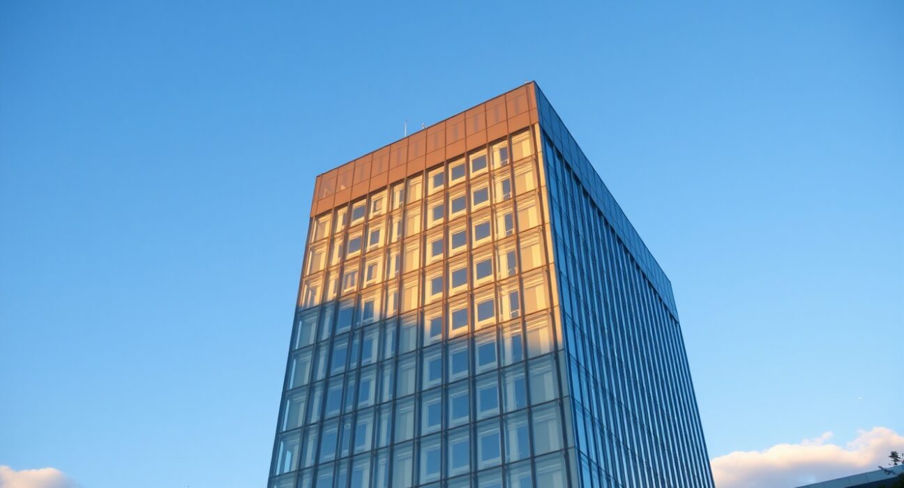 Reserve Bank of Australia headquarters in Sydney under a clear sky