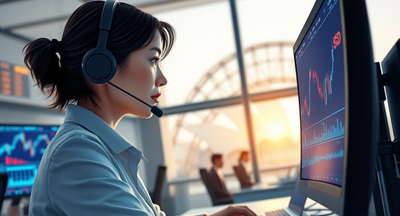 A forex trader in Sydney analyzes the rising Australian Dollar ahead of US employment data.