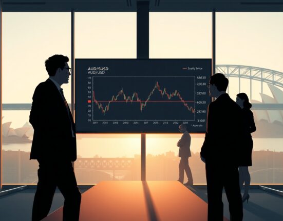 Australian Dollar remains subdued as traders watch AUD/USD chart after CPI data release, awaiting Fed decision impact.