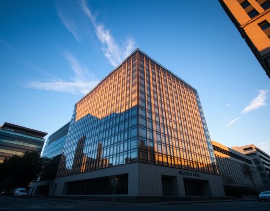 Reserve Bank of Australia headquarters in Sydney on a sunny afternoon