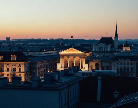 Vienna skyline at dusk representing Austria's economic and inflation data