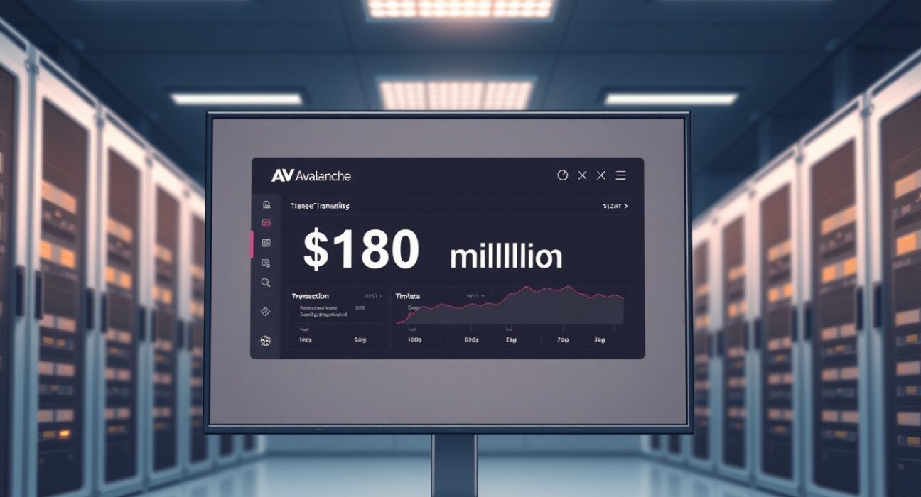 Avalanche AVAX cryptocurrency transfer analysis showing $180 million deposit to Coinbase exchange platform