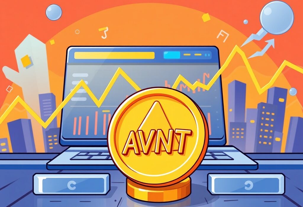 A cartoon illustration showing the excitement around the new AVNT listing on Bybit, symbolizing new trading opportunities.