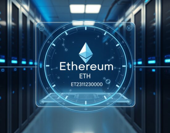 Digital transfer of Ethereum tokens representing Aztec Network's treasury management strategy