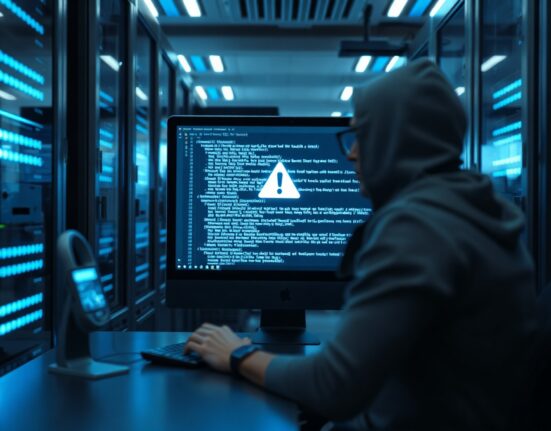 A cybersecurity analyst monitoring servers in a dimly lit data center, representing the investigation into the Aztec exploit.