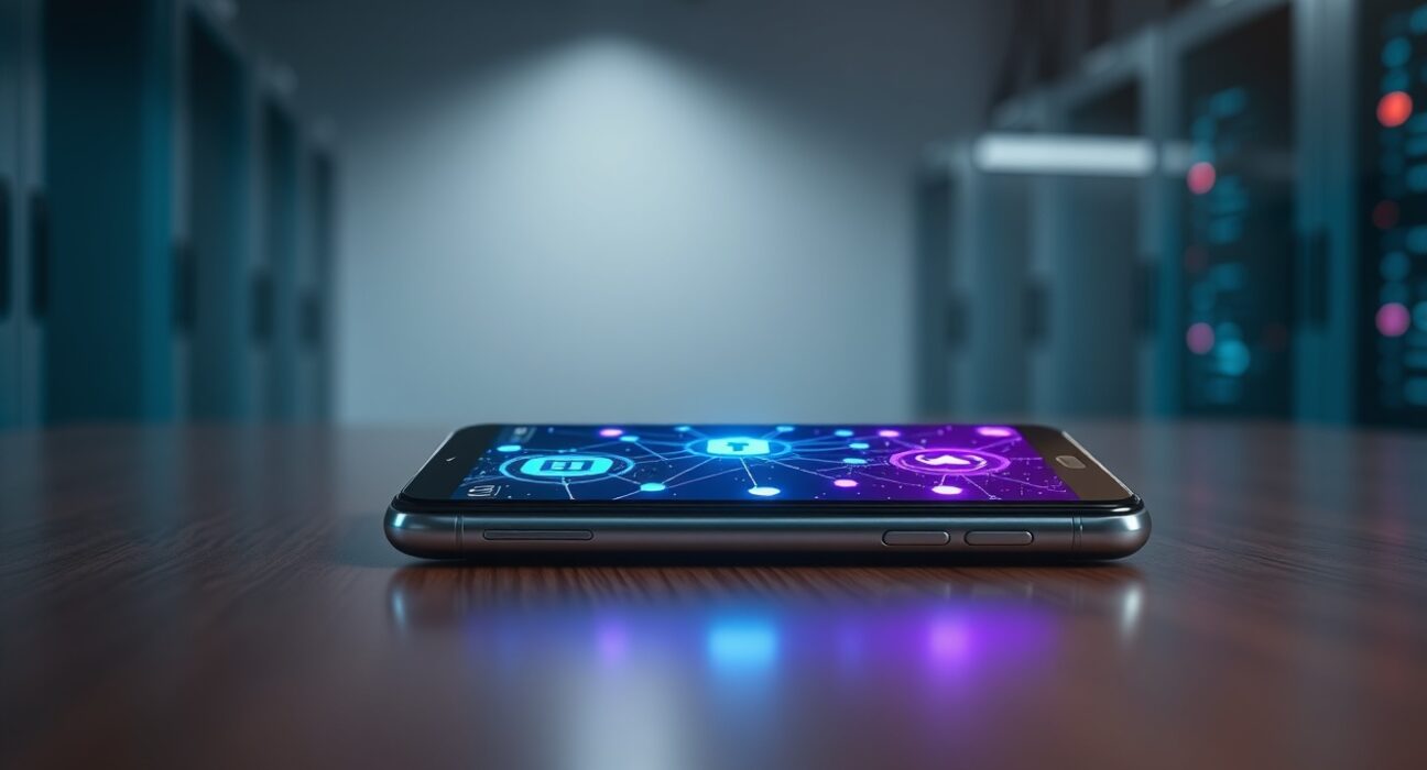 Smartphone displaying Aztec private transaction interface on Ethereum network