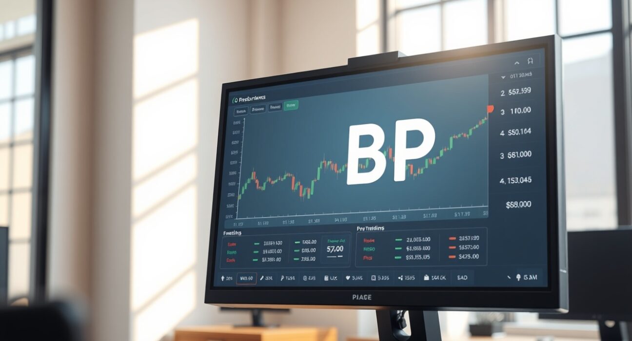 Backpack Exchange's BP token ticker displayed on a professional trading terminal screen.