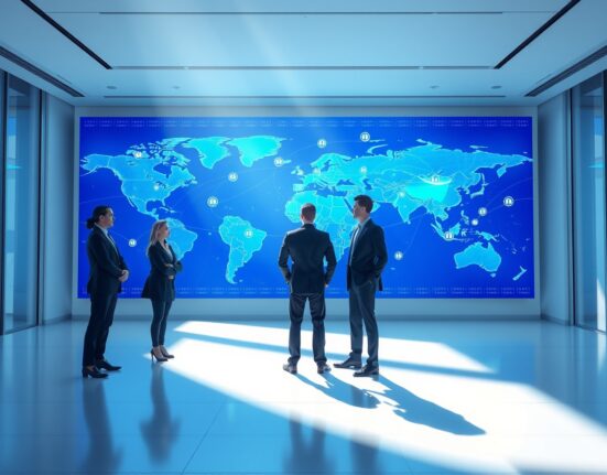 Bakkt acquisition of DTR team reviewing stablecoin infrastructure and digital payment layer on a large screen in a modern office