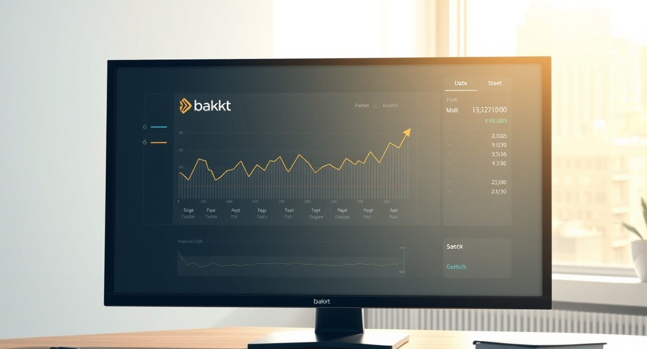Financial dashboard showing Bakkt stock analysis and downward trend after Benchmark's revised price target.