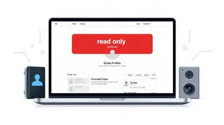 Illustration of a social media profile with a read-only lock, symbolizing Farcaster account restrictions.